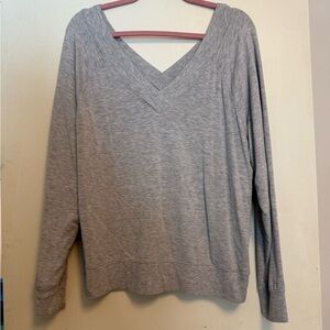 Express one eleven double V neck sweatshirt